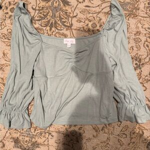 Cropped long sleeve shirt